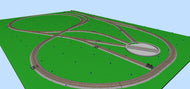 HO-18 Point To Point 4.5' x7'-Code 100 Track Plan