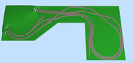 HO-22 Grade Crossing Deluxe-Code 100 Track Plan